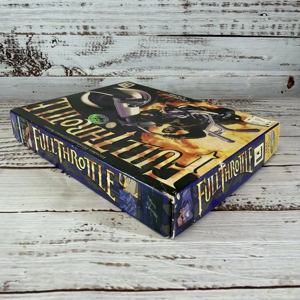 Full Throttle (PC, 1995) - LucasArts - Rare Complete (CIB) Big Box - VERY GOOD!